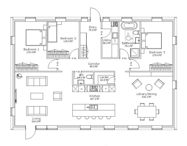 Hibernia 164-30-shi floor plan